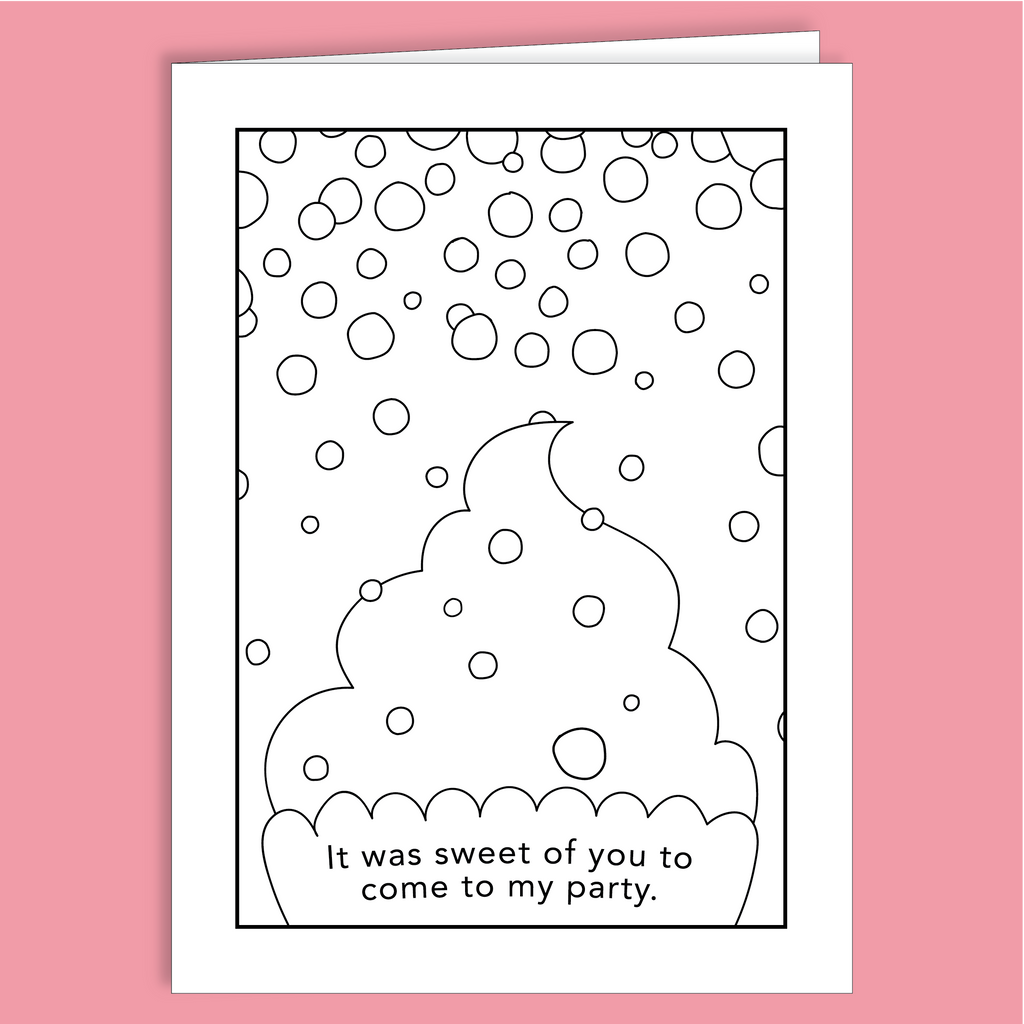 Sweet of You to Come to My Party Thank You Card