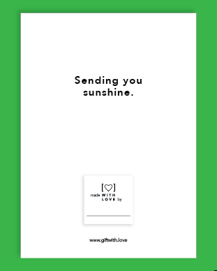 Sending You Sunshine Affirmation Card