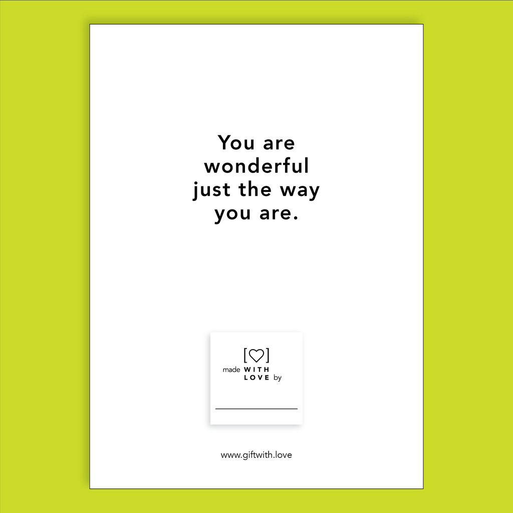 You Are Wonderful Affirmation Card