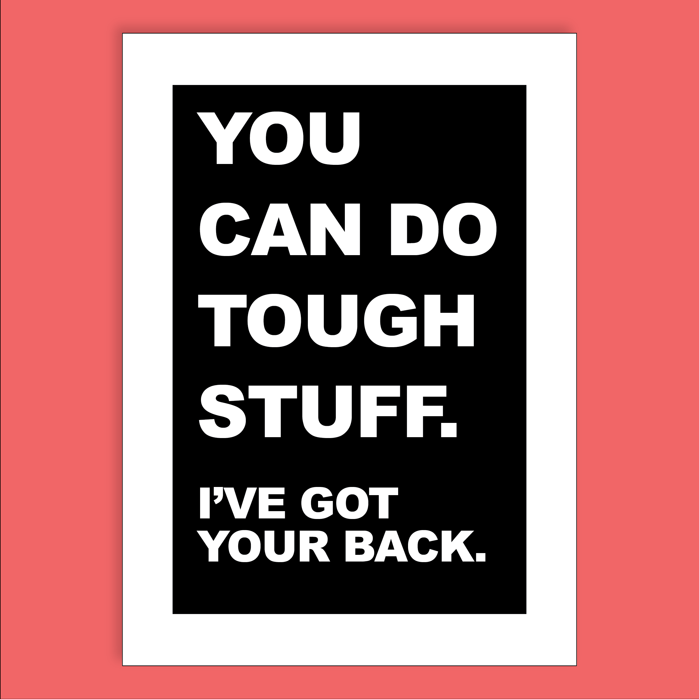 I've Got Your Back Affirmation Card