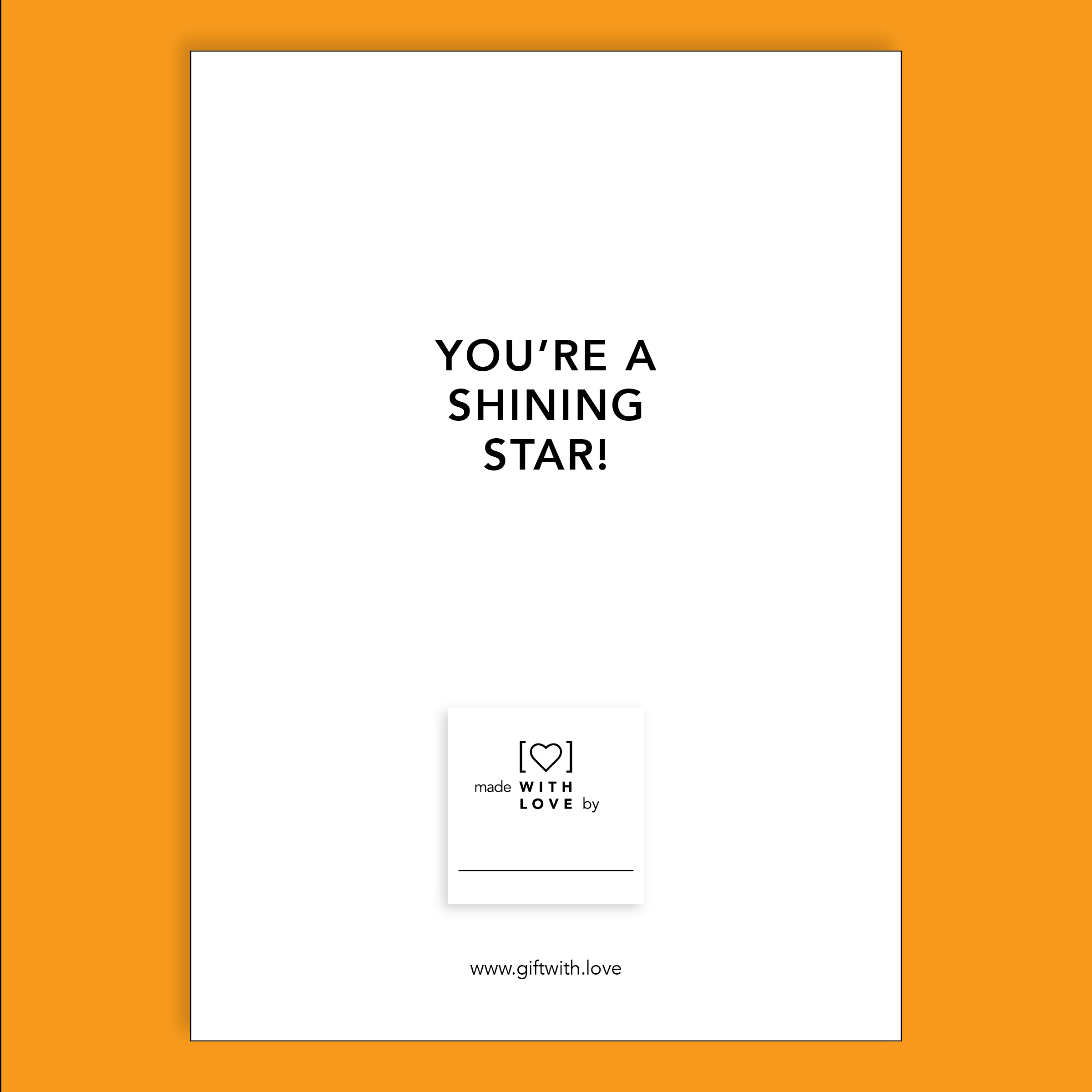 You're a Shining Star Affirmation Card