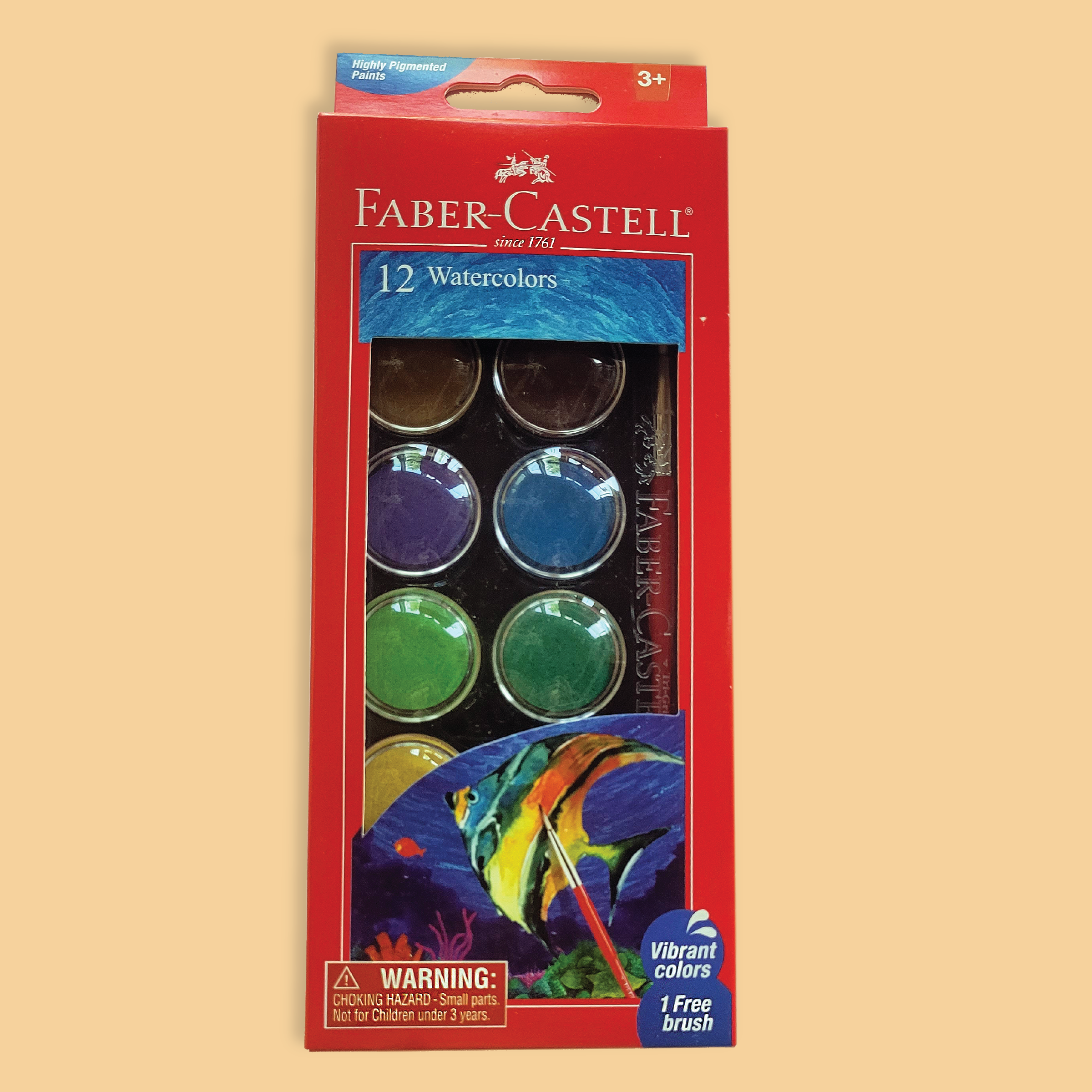 Faber-Castell Watercolor Paint Pan Set and Brush